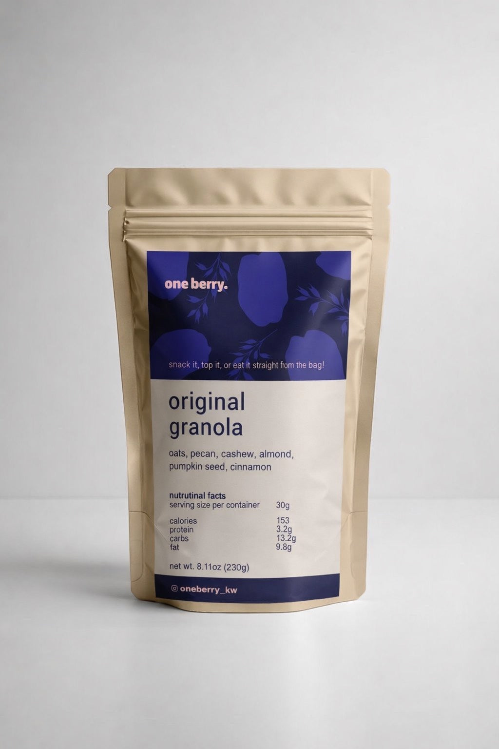 Original Organic Granola – Sugar-Free, Nut-Rich, Freshly Baked (60% Nuts)